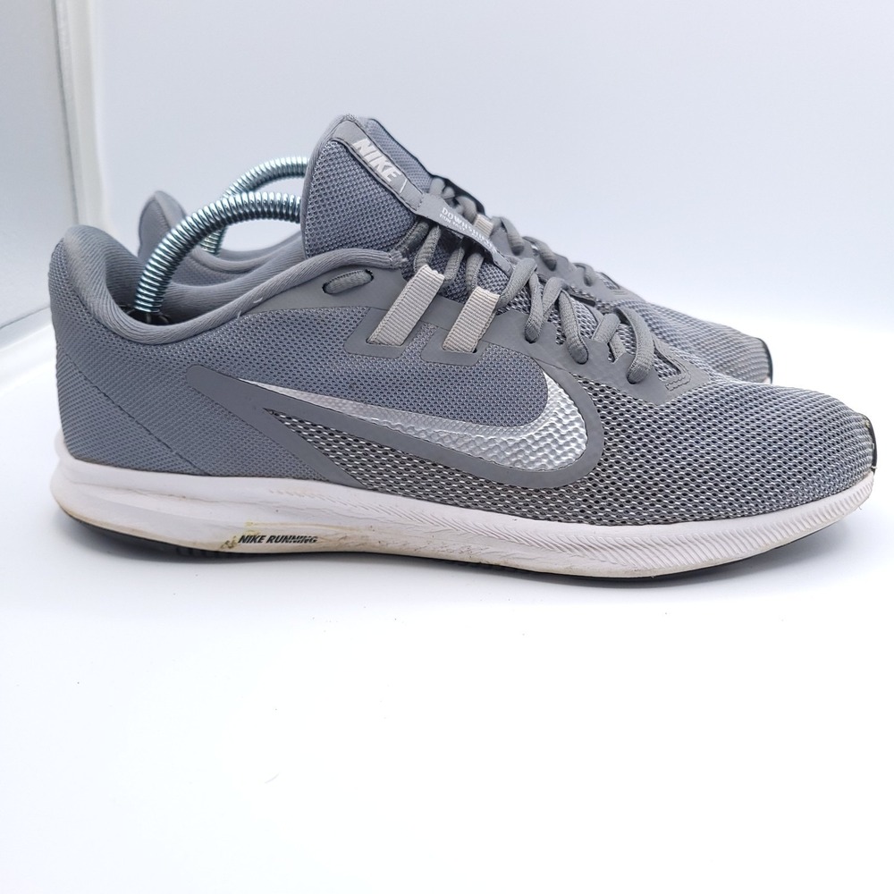 Nike Downshifter 9 Sneakers Women's Size 11 Gray Silver Running Shoes AQ7486-004